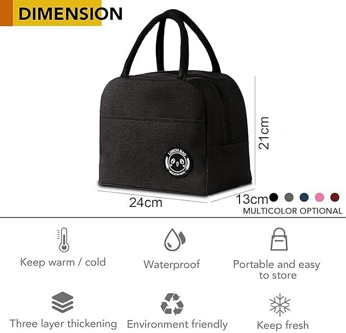 Insulated Portable and Reusable Lunch Bag